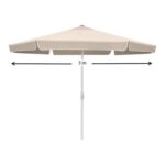 Ομπρέλα στρόγγυλη από αλουμίνιο/ύφασμα σε εκρού χρώμα Φ3μ - Image 7