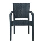 Πολυθρόνα κήπου "BOCA" από PP σε χρώμα ανθρακί 57,5x59,5x86 - Image 2