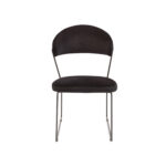 Καρέκλα ''MOON'' σε χρώμα VELVET ΜΑΥΡΟ 42x48x85εκ. - Image 2