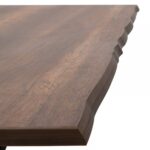 Τραπέζι "KRISTA" από MDF/μέταλλο σε χρώμα καρυδί/μαύρο 200x110x75 - Image 2