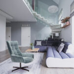 Πολυθρόνα ''Mirabel'' από ύφασμα σε μπλε χρώμα 81x85x99εκ - Image 9