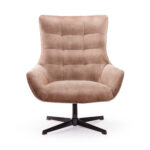 Πολυθρόνα ''Mirabel'' από ύφασμα σε μπεζ-γκρι χρώμα 81x85x99εκ - Image 2