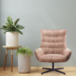 Πολυθρόνα ''Mirabel'' από ύφασμα σε μπεζ-γκρι χρώμα 81x85x99εκ - Image 8