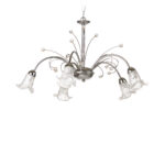 Φωτιστικό οροφής κρεμαστό ''ASCONA'' νίκελ 5φωτο Ε14 - Image 2