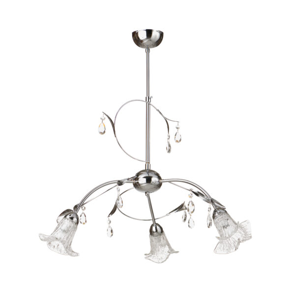 Φωτιστικό οροφής ''MELISSA'' chrome-νίκελ 3φωτο Ε14