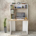 Γραφείο με ραφιέρα "VIANA" σε χρώμα atlantic pine/λευκό 90x52x148 - Image 3