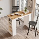 Βοηθητικό τραπέζι μπαρ "VIANA" σε atlantic pine/λευκό χρώμα 120x52x102 - Image 4