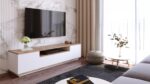 Έπιπλο τηλεόρασης "VIANA" σε χρώμα atlantic pine/λευκό 180x45x45 - Image 5