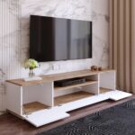 Έπιπλο τηλεόρασης "VIANA" σε χρώμα atlantic pine/λευκό 180x45x45 - Image 6