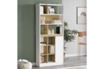 Βιβλιοθήκη "VIANA" σε χρώμα felt/λευκό 76x25x170 - Image 3