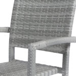 Πολυθρόνα κήπου "LINA-NEW" στοιβαζόμενη wicker μεταλλική σε χρώμα γκρι 57x58x93 - Image 3