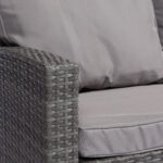 Σαλόνι κήπου γωνιακό "Sif" σετ 4τμχ μέταλλο-rattan-polywood γκρι - Image 3
