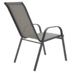 Πολυθρόνα κήπου "Roby" μέταλλο γκρι-textilene γκρι 55x75x95 - Image 2