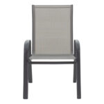 Πολυθρόνα κήπου "Roby" μέταλλο γκρι-textilene γκρι 55x75x95 - Image 4