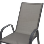 Πολυθρόνα κήπου "Roby" μέταλλο γκρι-textilene γκρι 55x75x95 - Image 5