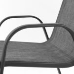 Πολυθρόνα κήπου "Roby" μέταλλο γκρι-textilene γκρι 55x75x95 - Image 4