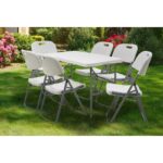Τραπέζι catering "Pik" πτυσσόμενο-βαλίτσα λευκό 122x60x74 - Image 2