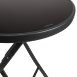 Πτυσσόμενο τραπέζι στρόγγυλο "Endo" απο μέταλλο σε γκρι-ανθρακί 60x70 - Image 3