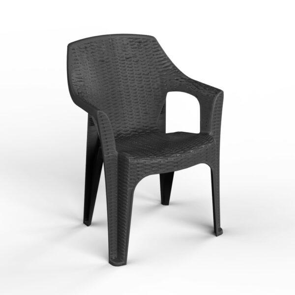 Πολυθρόνα βαρέους τύπου HERMES απο PP σε χρώμα ανθρακί 60x60x80