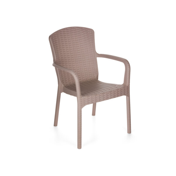 Πολυθρόνα βαρέους τύπου TURAN απο PP σε χρώμα cappuccino 43x40x86