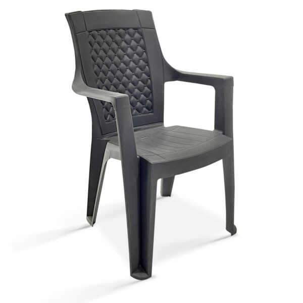 Πολυθρόνα βαρέους τύπου Fest από PP σε χρώμα ανθρακί 46x44x90