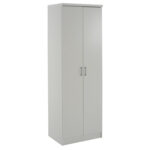 Ντουλάπα ρούχων δίφυλλη REAL χρώμα λευκό 60x42x180