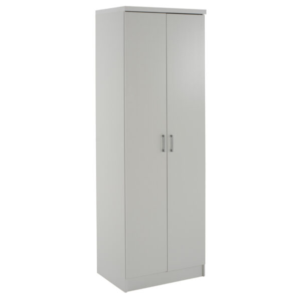 Ντουλάπα ρούχων δίφυλλη REAL χρώμα λευκό 60x42x180