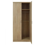 Ντουλάπα ρούχων δίφυλλη REAL χρώμα sonoma 80x42.5x180.5 - Image 6