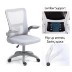 Καρέκλα γραφείου εργασίας LISE mesh γκρι 57x53x90/100 - Image 10