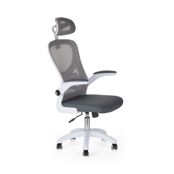 Καρέκλα γραφείου εργασίας Anna mesh γκρι 62x61x110/120