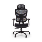 Καρέκλα γραφείου διευθυντή με υποπόδιο LINUX mesh μαύρο 61x63x117/125 - Image 2