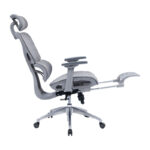 Καρέκλα γραφείου διευθυντή με υποπόδιο LINUX mesh γκρι 61x63x117/125 - Image 8