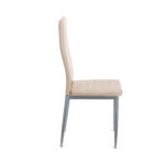 Καρέκλα Viva μέταλλο-PU cappucino-γκρι πόδι 42x48x98 - Image 3