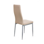 Καρέκλα Viva μέταλλο-PU cappucino-γκρι πόδι 42x48x98 - Image 4