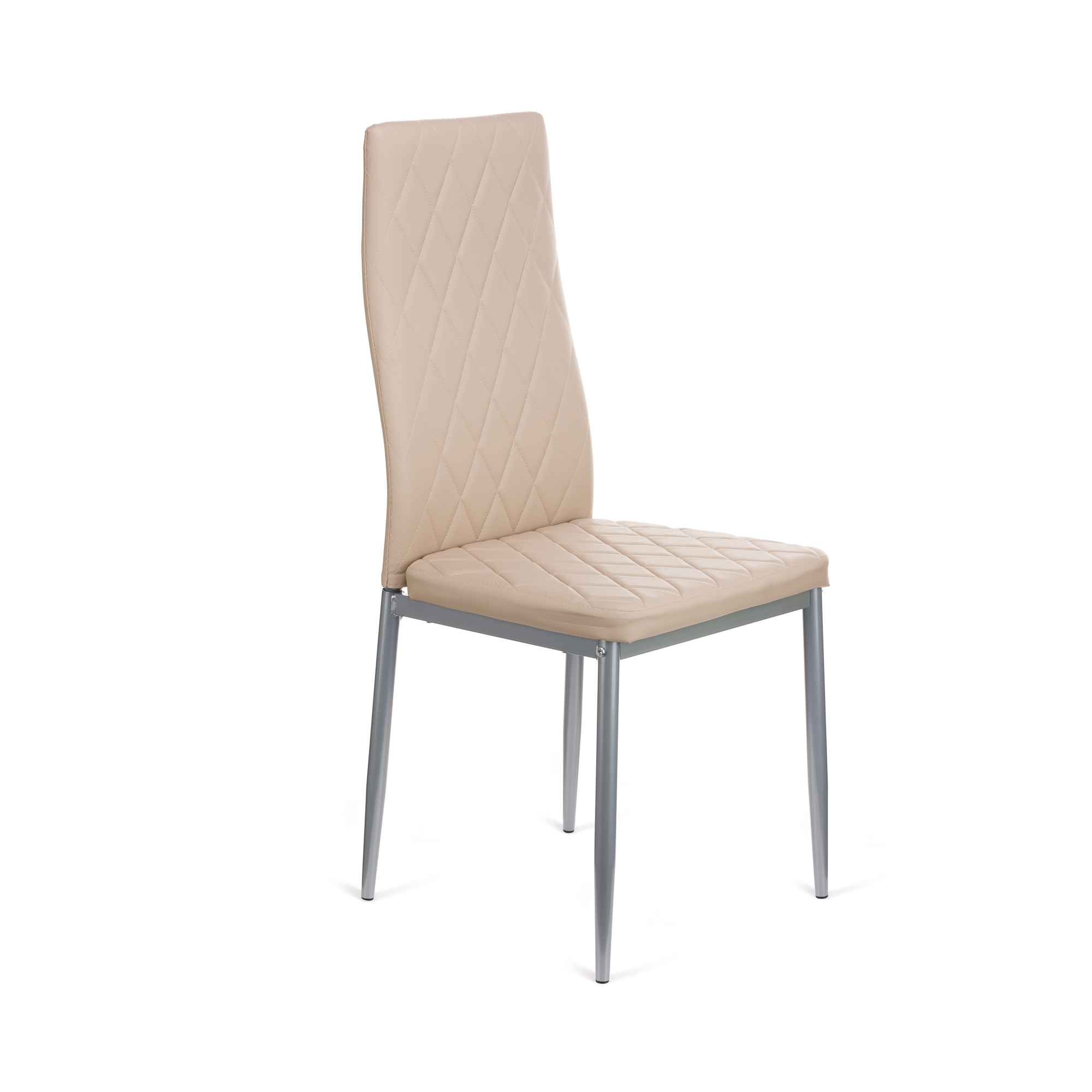 100-03823 Καρέκλα Viva μέταλλο-PU cappucino-γκρι πόδι 42x48x98 - Image 1