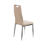 Καρέκλα Tonia PU cappucino-πόδι χρωμίου 52x43x96 - Image 4