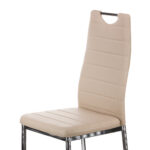 Καρέκλα Tonia PU cappucino-πόδι χρωμίου 52x43x96 - Image 5
