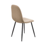 Καρέκλα Gab μπεζ ύφασμα με πόδι μαύρο μέταλλο 42x41x93 - Image 4