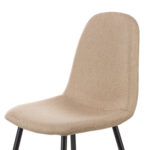 Καρέκλα Gab μπεζ ύφασμα με πόδι μαύρο μέταλλο 42x41x93 - Image 5
