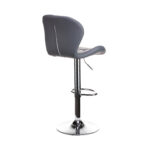 Σκαμπό μπαρ Lup pu σε γκρι χρώμα σκελετός χρωμίου 46x47x90/111 - Image 4