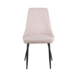 Καρέκλα Chris μπεζ ύφασμα-πόδι μαύρο μέταλλο 49x55x85 - Image 2