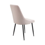 Καρέκλα Chris μπεζ ύφασμα-πόδι μαύρο μέταλλο 49x55x85 - Image 4