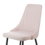 Καρέκλα Chris μπεζ ύφασμα-πόδι μαύρο μέταλλο 49x55x85 - Image 5