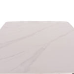 Τραπέζι Rav λευκό μαρμάρου sintered stone-μαύρο μέταλλο 120x70x75 - Image 8