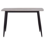 Τραπέζι Rav γκρι μαρμάρου sintered stone-μαύρο μέταλλο 120x70x75 - Image 2