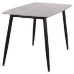 Τραπέζι Rav γκρι μαρμάρου sintered stone-μαύρο μέταλλο 120x70x75 - Image 7