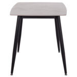 Τραπέζι Rav γκρι μαρμάρου sintered stone-μαύρο μέταλλο 120x70x75 - Image 8