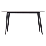 Τραπέζι Rav γκρι μαρμάρου sintered stone-μαύρο μέταλλο 140x80x75 - Image 2