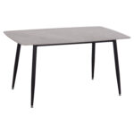 Τραπέζι Rav γκρι μαρμάρου sintered stone-μαύρο μέταλλο 140x80x75 - Image 4