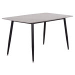 Τραπέζι Rav γκρι μαρμάρου sintered stone-μαύρο μέταλλο 140x80x75 - Image 6